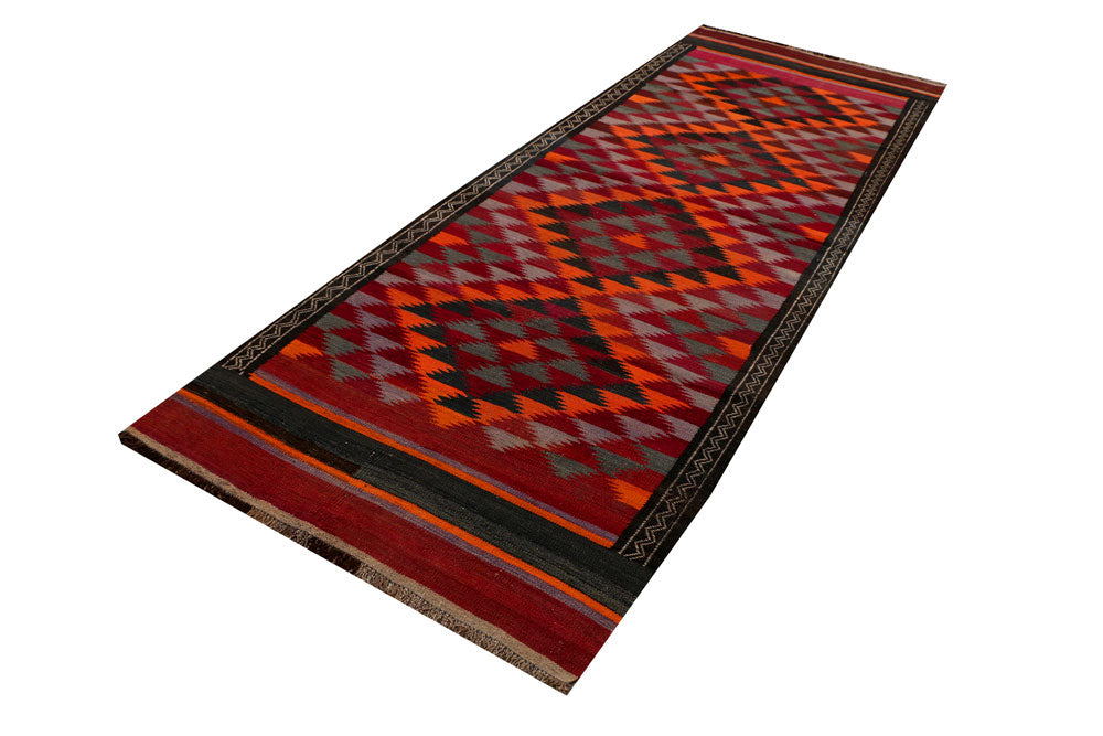 Multi Colored Kilim 3' 9 x 10' 6 - No. 39594 - ALRUG Rug Store