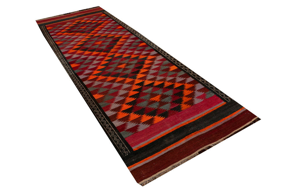 Multi Colored Kilim 3' 9 x 10' 6 - No. 39594 - ALRUG Rug Store