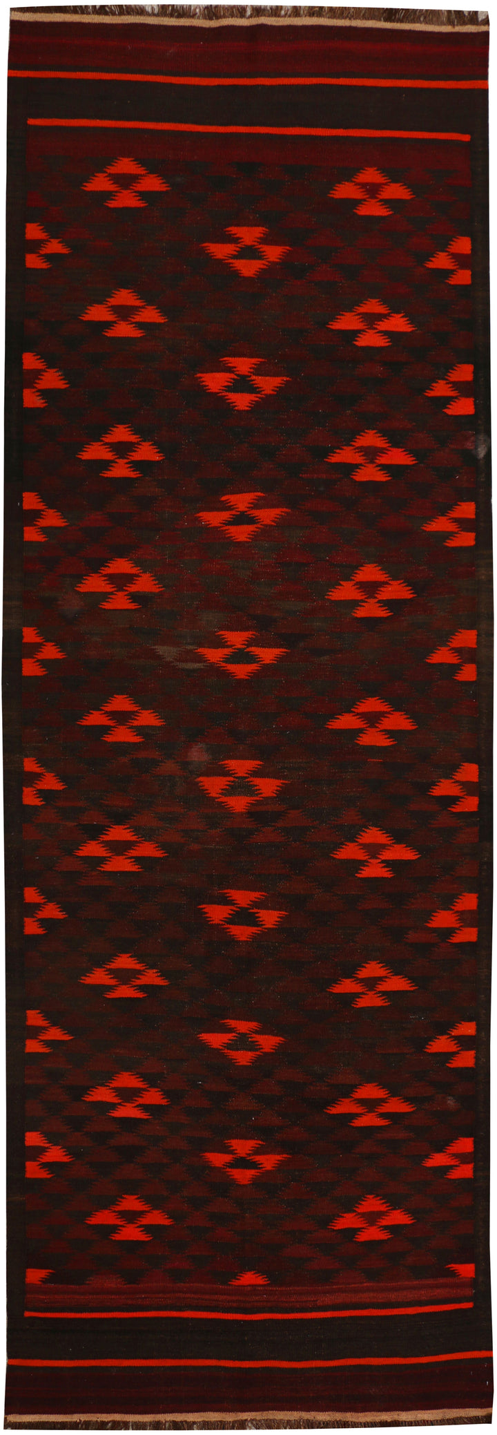 Maroon Kilim 4' 8 x 14' 4 - No. 39596 - ALRUG Rug Store