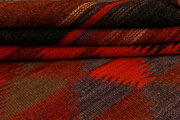 Multi Colored Kilim 3' 11 x 10' 3 - No. 39597 - ALRUG Rug Store