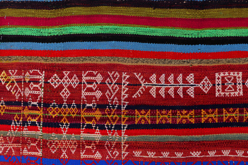 Multi Colored Kilim 4' 2 x 10' 10 - No. 39599 - ALRUG Rug Store