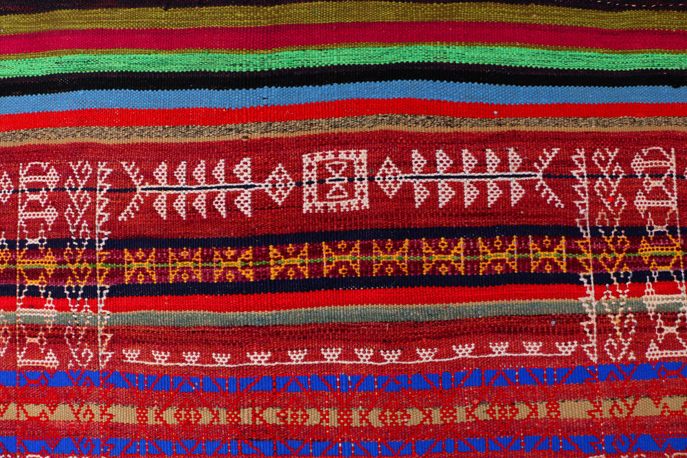 Multi Colored Kilim 4' 2 x 10' 10 - No. 39599 - ALRUG Rug Store