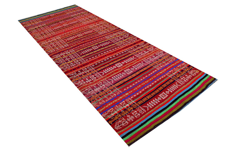 Multi Colored Kilim 4' 2 x 10' 10 - No. 39599 - ALRUG Rug Store