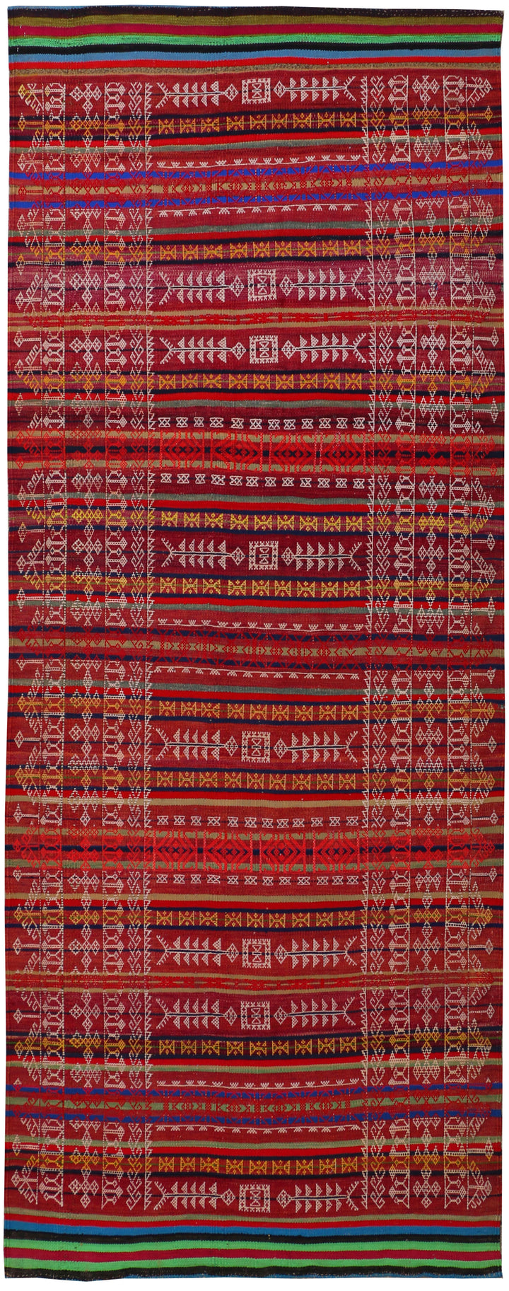 Multi Colored Kilim 4' 2 x 10' 10 - No. 39599 - ALRUG Rug Store