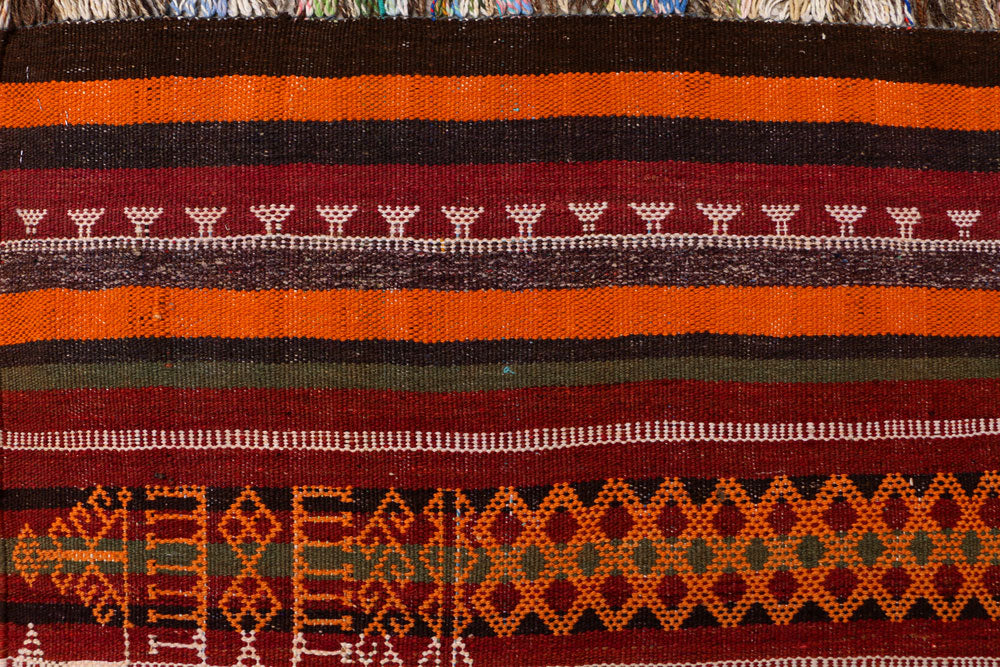 Multi Colored Kilim 4' 6 x 11' 1 - No. 39600 - ALRUG Rug Store