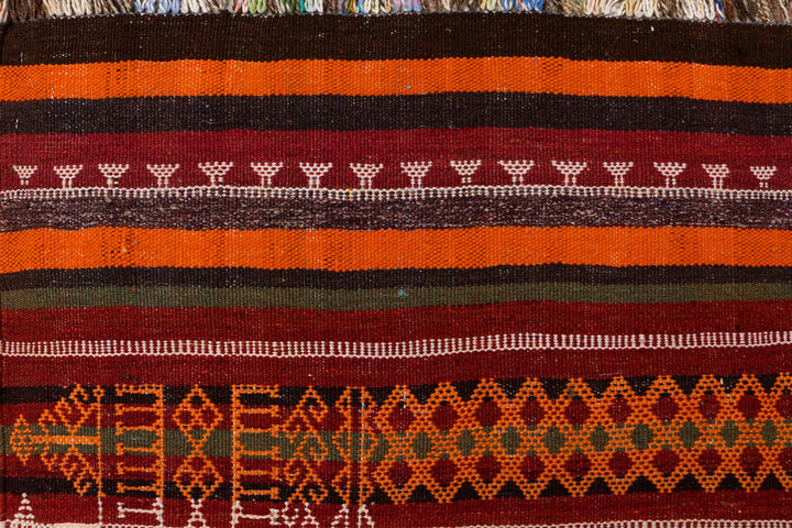 Multi Colored Kilim 4' 6 x 11' 1 - No. 39600 - ALRUG Rug Store