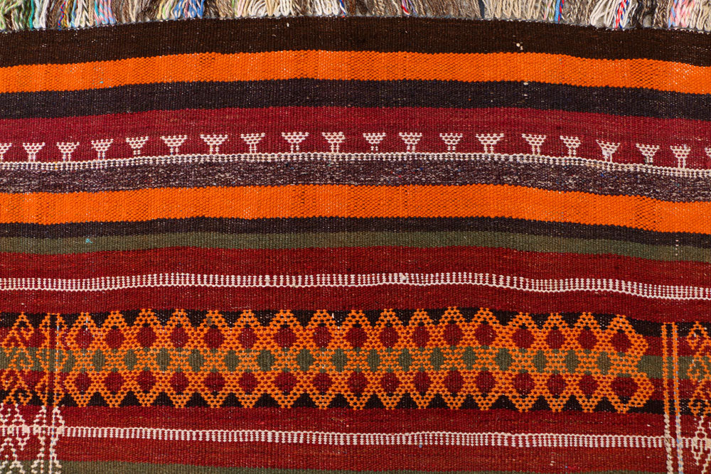 Multi Colored Kilim 4' 6 x 11' 1 - No. 39600 - ALRUG Rug Store