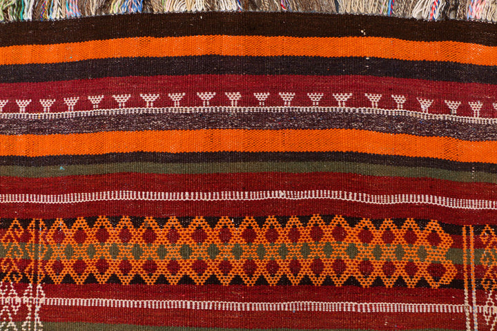 Multi Colored Kilim 4' 6 x 11' 1 - No. 39600 - ALRUG Rug Store