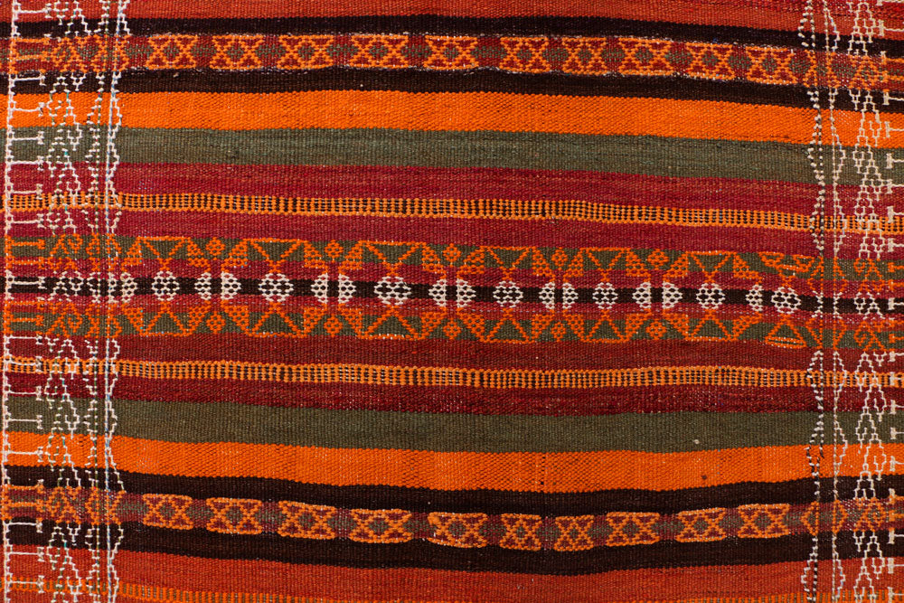 Multi Colored Kilim 4' 6 x 11' 1 - No. 39600 - ALRUG Rug Store