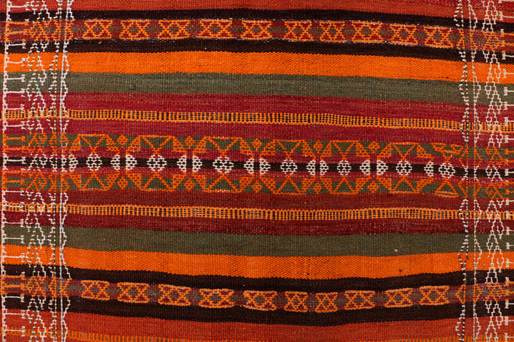 Multi Colored Kilim 4' 6 x 11' 1 - No. 39600 - ALRUG Rug Store
