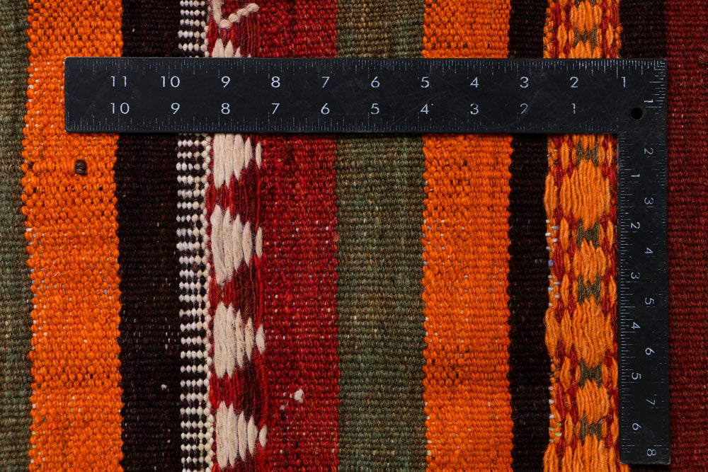 Multi Colored Kilim 4' 6 x 11' 1 - No. 39600 - ALRUG Rug Store