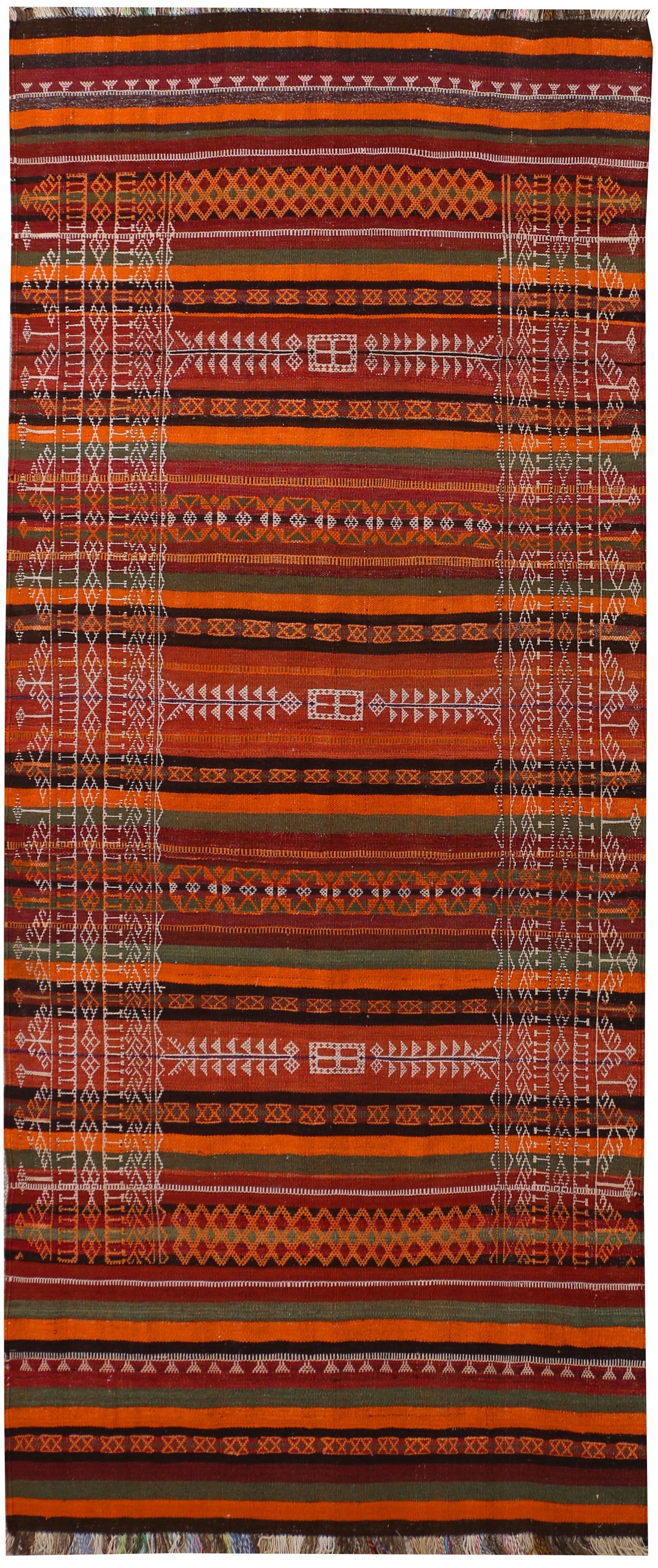 Multi Colored Kilim 4' 6 x 11' 1 - No. 39600 - ALRUG Rug Store