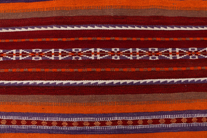 Multi Colored Kilim 3' 11 x 10' 6 - No. 39601 - ALRUG Rug Store