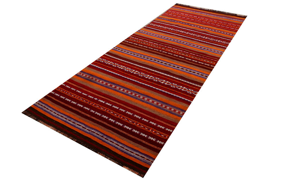 Multi Colored Kilim 3' 11 x 10' 6 - No. 39601 - ALRUG Rug Store