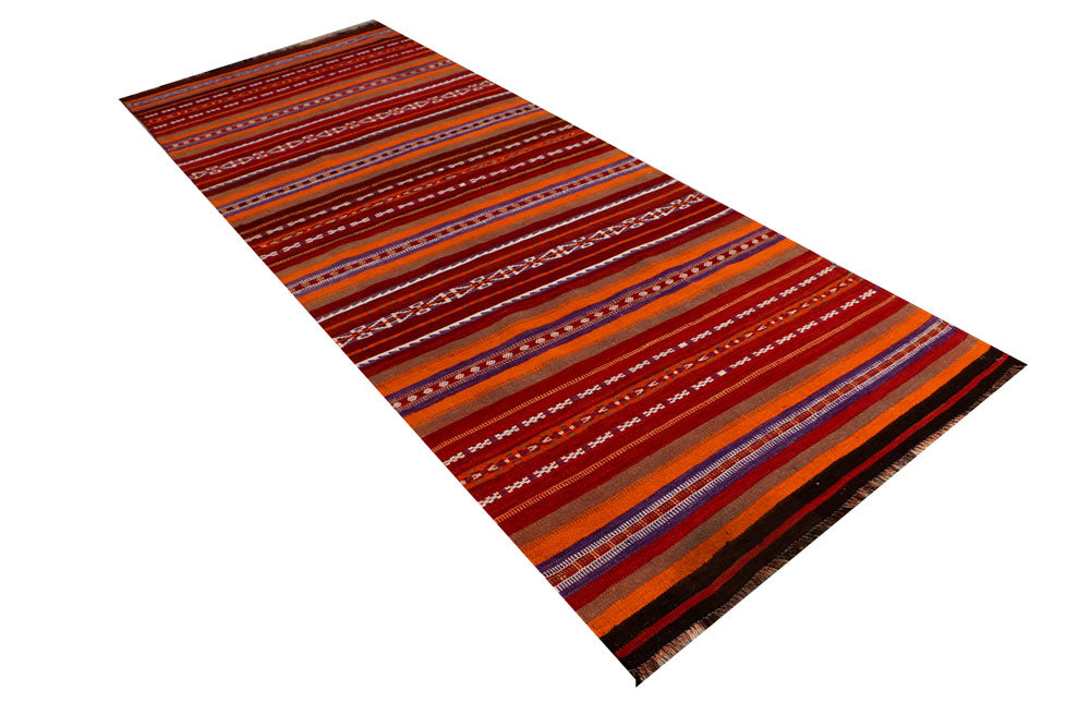 Multi Colored Kilim 3' 11 x 10' 6 - No. 39601 - ALRUG Rug Store