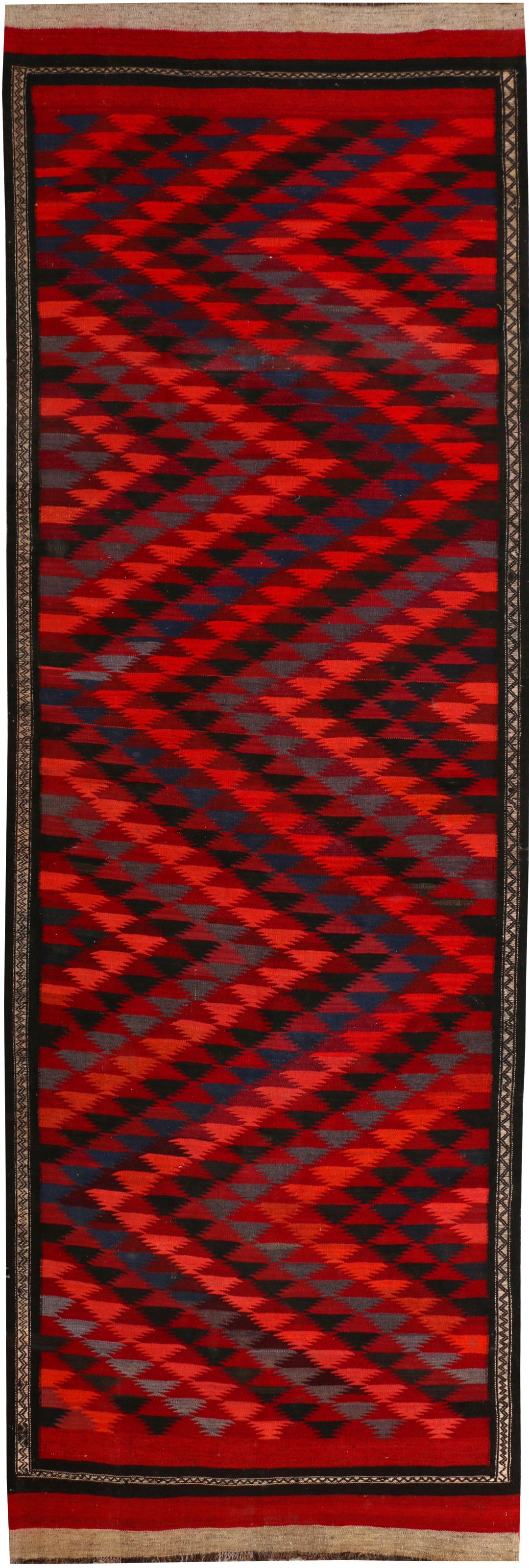 Maroon Kilim 4' 7 x 14' 4 - No. 39603 - ALRUG Rug Store