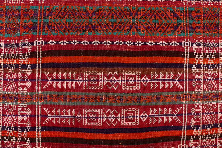 Multi Colored Kilim 3' 10 x 10' 9 - No. 39607 - ALRUG Rug Store