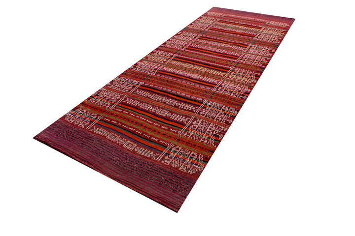 Multi Colored Kilim 3' 10 x 10' 9 - No. 39607 - ALRUG Rug Store