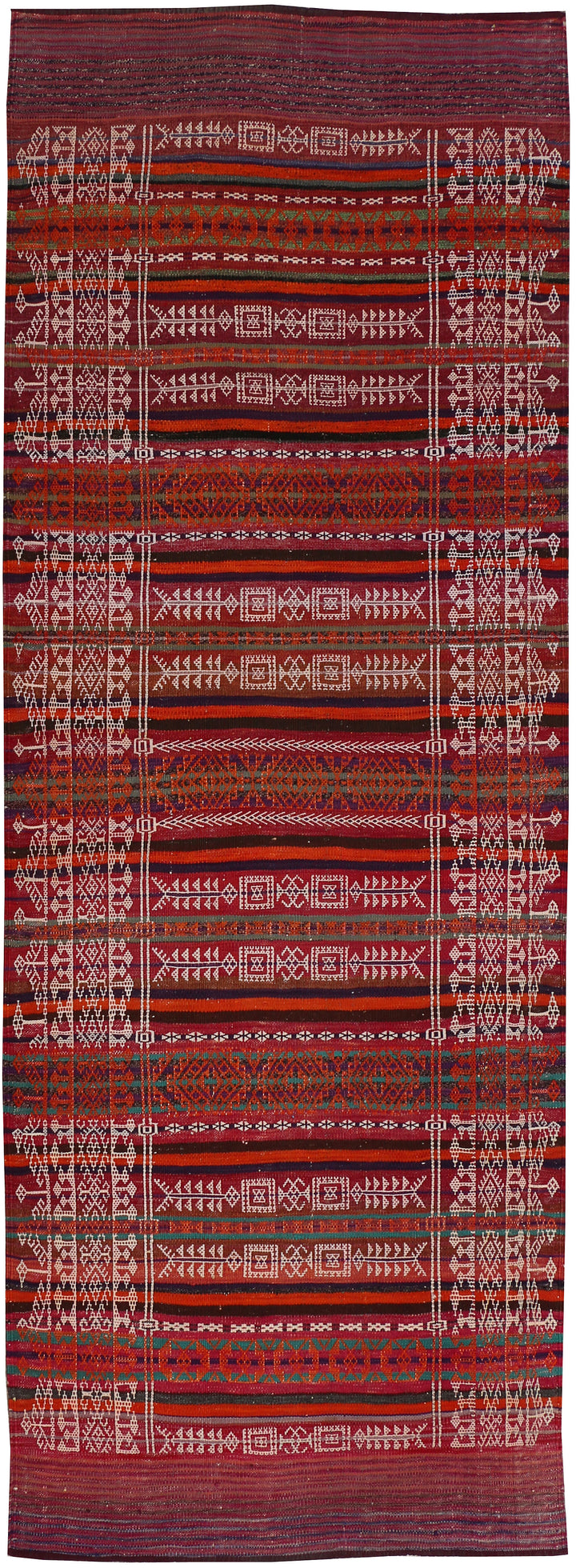 Multi Colored Kilim 3' 10 x 10' 9 - No. 39607 - ALRUG Rug Store