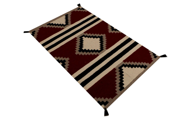 Maroon Kilim 3' x 4' 10 - No. 39619 - ALRUG Rug Store