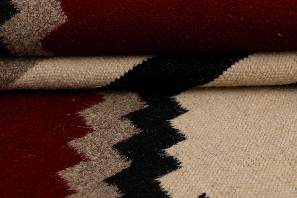 Maroon Kilim 3' x 4' 10 - No. 39619 - ALRUG Rug Store