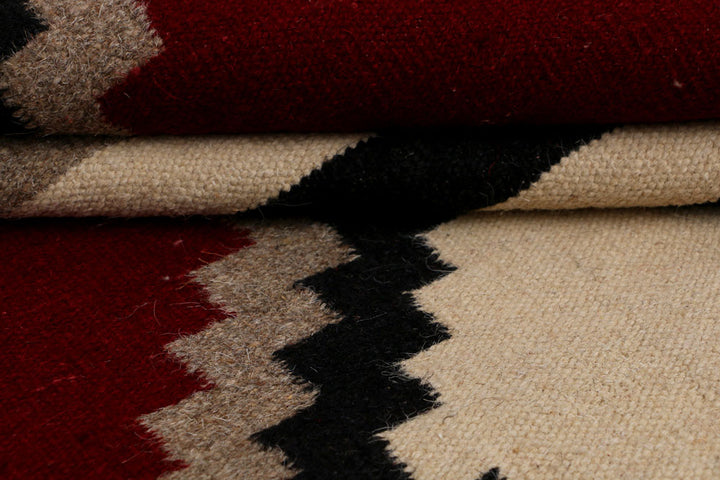 Maroon Kilim 3' x 4' 10 - No. 39619 - ALRUG Rug Store