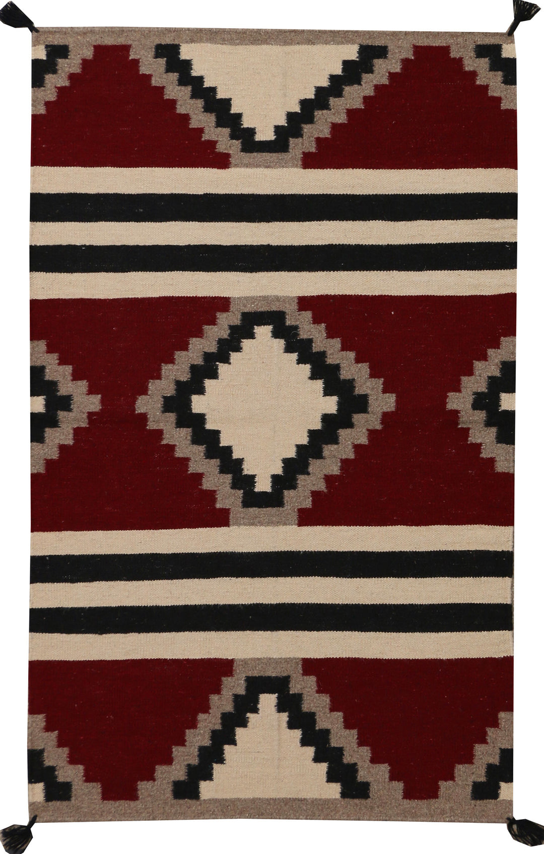 Maroon Kilim 3' x 4' 10 - No. 39619 - ALRUG Rug Store