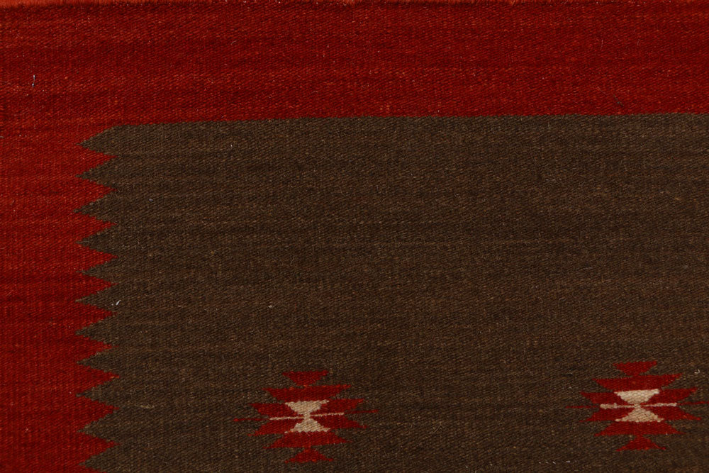 Saddle Brown Kilim 2' 6 x 4' - No. 39622 - ALRUG Rug Store