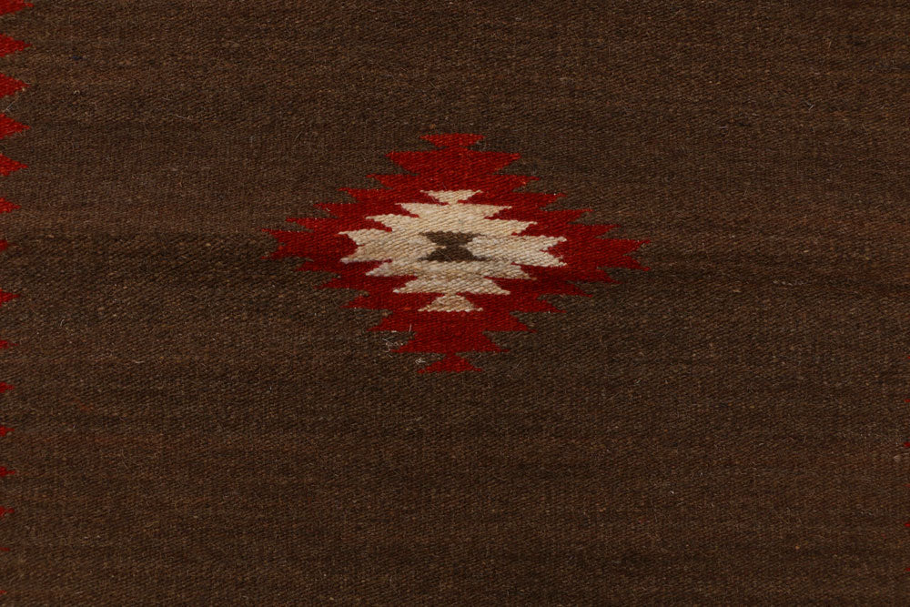 Saddle Brown Kilim 2' 6 x 4' - No. 39622 - ALRUG Rug Store