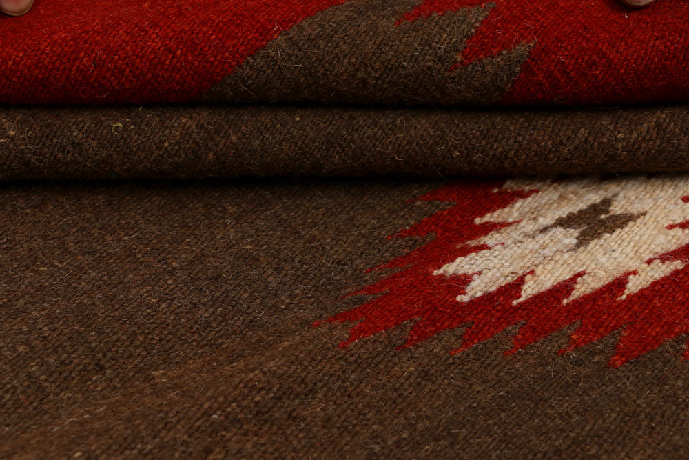 Saddle Brown Kilim 2' 6 x 4' - No. 39622 - ALRUG Rug Store