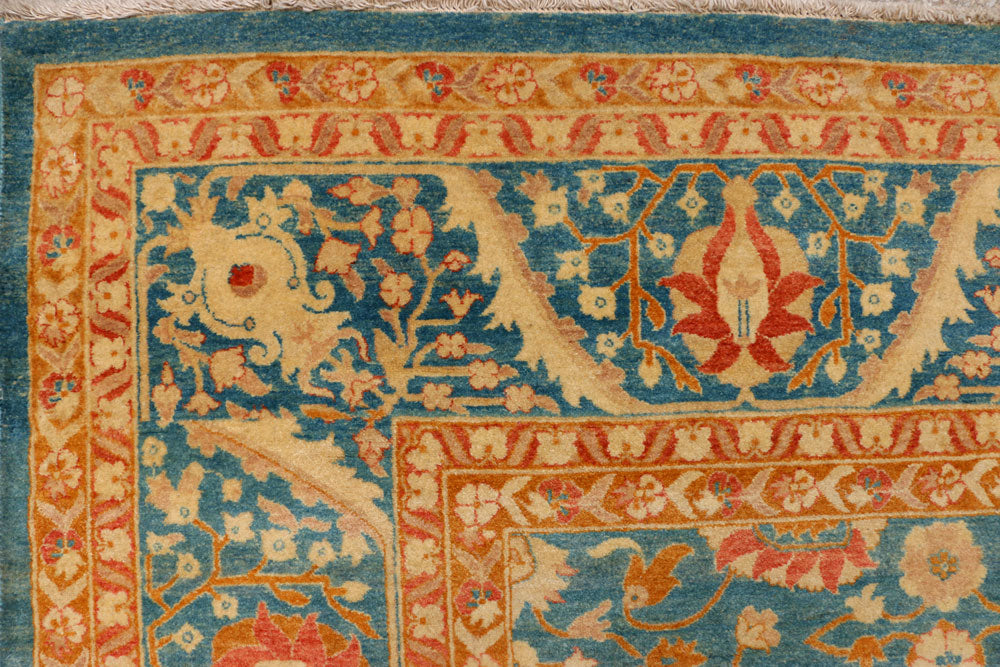 Cadet Blue Mahal 6' 2 x 8' 10 - No. 39815 - ALRUG Rug Store