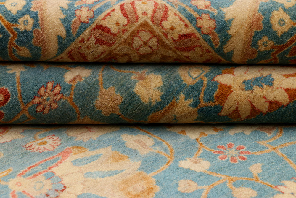 Cadet Blue Mahal 6' 2 x 8' 10 - No. 39815 - ALRUG Rug Store