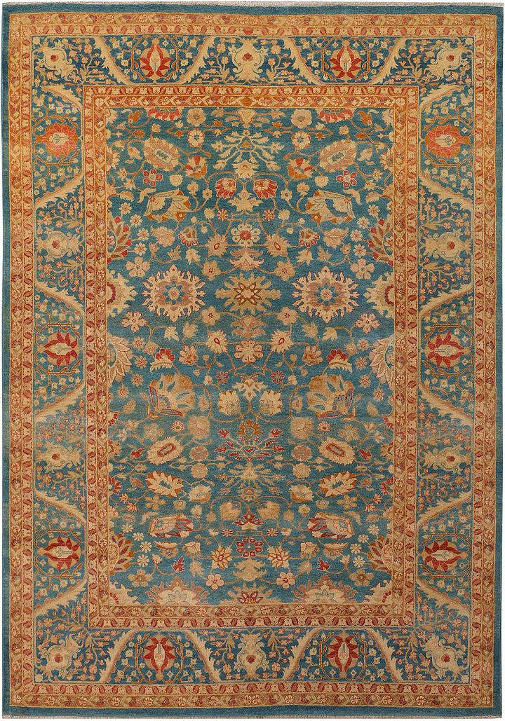 Cadet Blue Mahal 6' 2 x 8' 10 - No. 39815 - ALRUG Rug Store