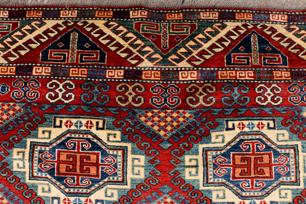 Multi Colored Kazak 6' 2 x 8' 5 - No. 39819 - ALRUG Rug Store