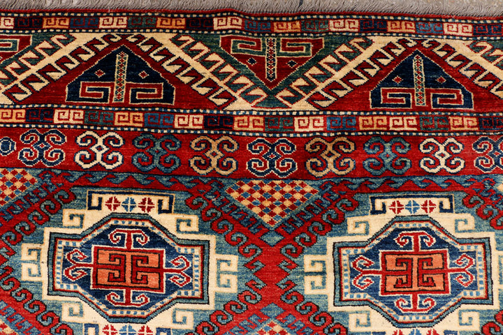 Multi Colored Kazak 6' 2 x 8' 5 - No. 39819 - ALRUG Rug Store
