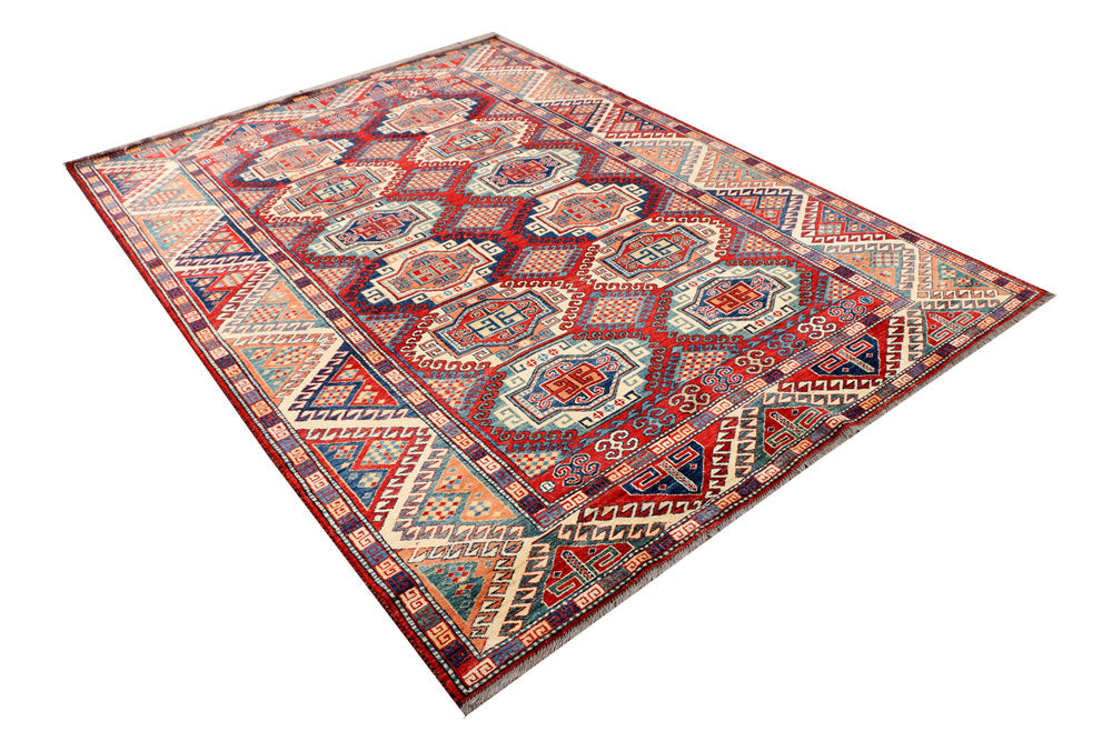 Multi Colored Kazak 6' 2 x 8' 5 - No. 39819 - ALRUG Rug Store