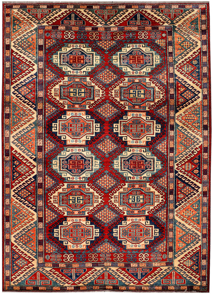 Multi Colored Kazak 6' 2 x 8' 5 - No. 39819 - ALRUG Rug Store