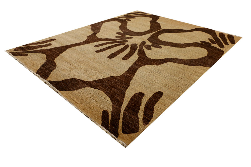 Wheat Gabbeh 9' 1 x 10' 9 - No. 39885 - ALRUG Rug Store