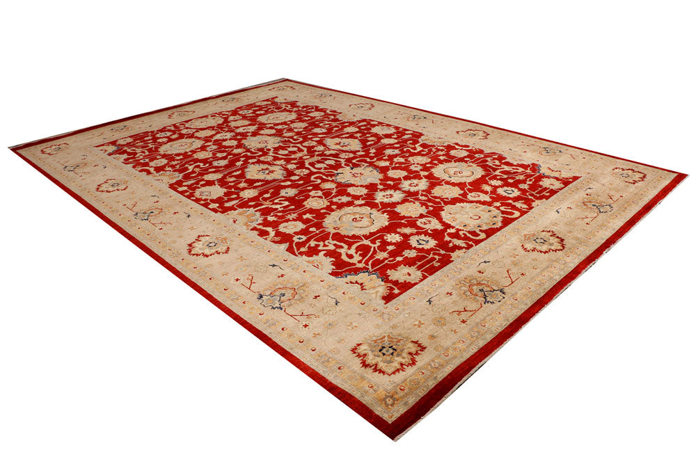Dark Red Ziegler 9' 9 x 13' 10 - No. 39888 - ALRUG Rug Store