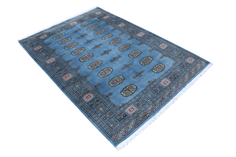 Royal Blue Bokhara 4' 2 x 5' 11 - No. 40106 - ALRUG Rug Store