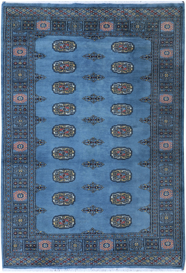 Royal Blue Bokhara 4' 2 x 5' 11 - No. 40106 - ALRUG Rug Store