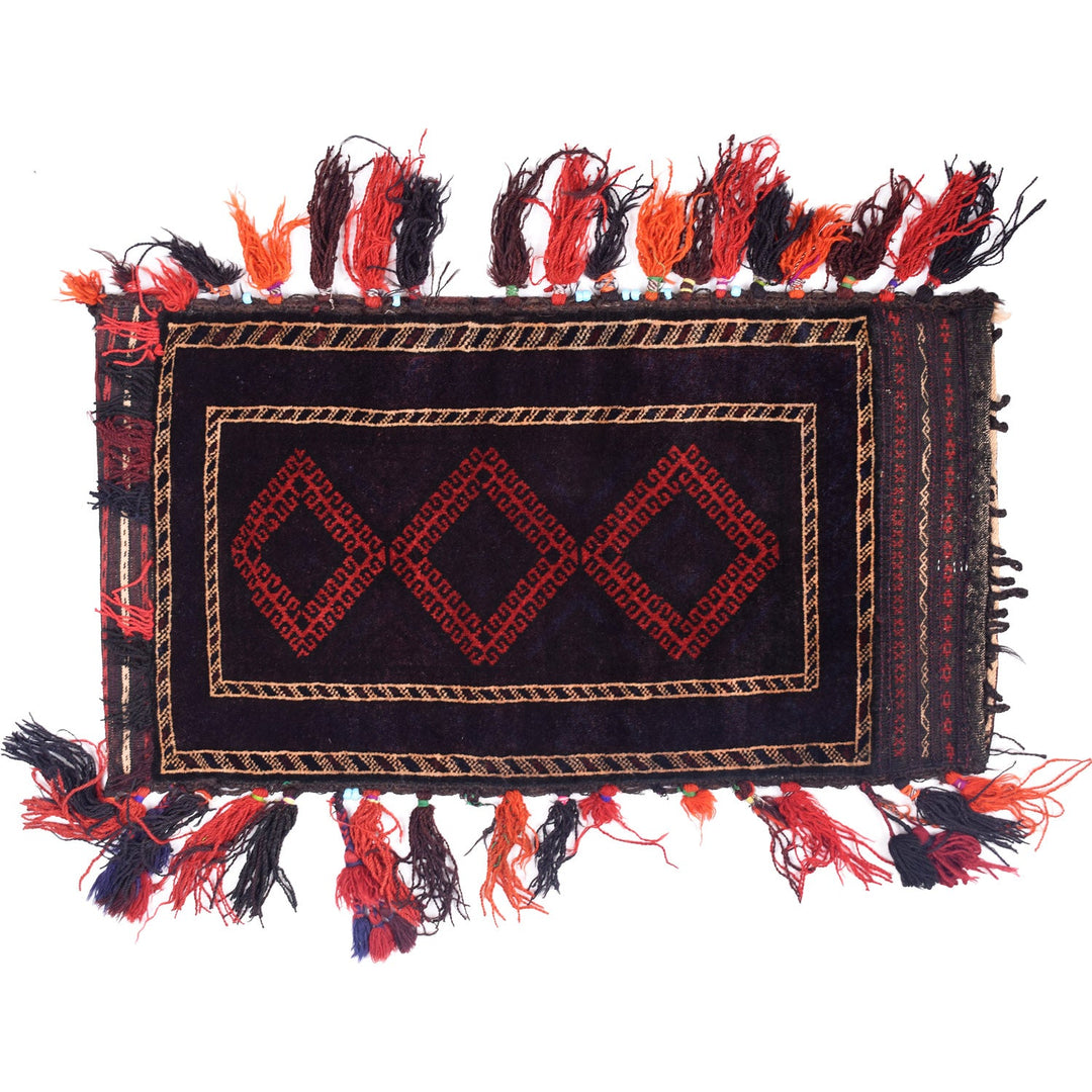 Afghan Balisht Rug 1' 9" x 3' 4" Hand-Knotted