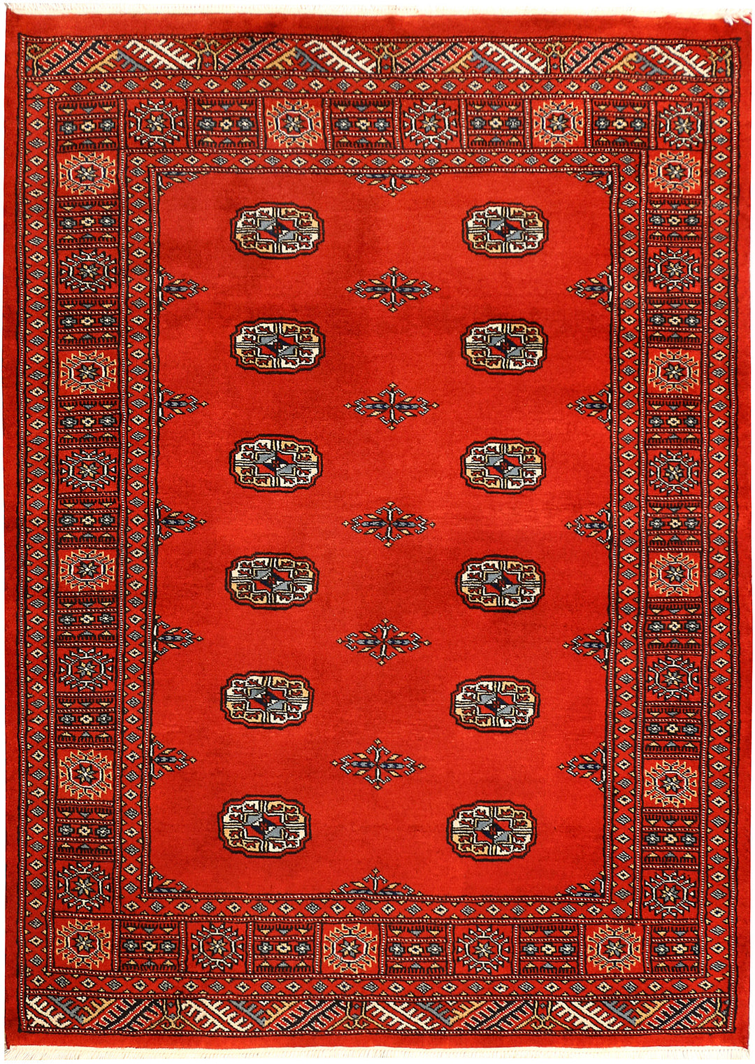 Orange Red Bokhara 4' 2 x 5' 9 - No. 41042 - ALRUG Rug Store