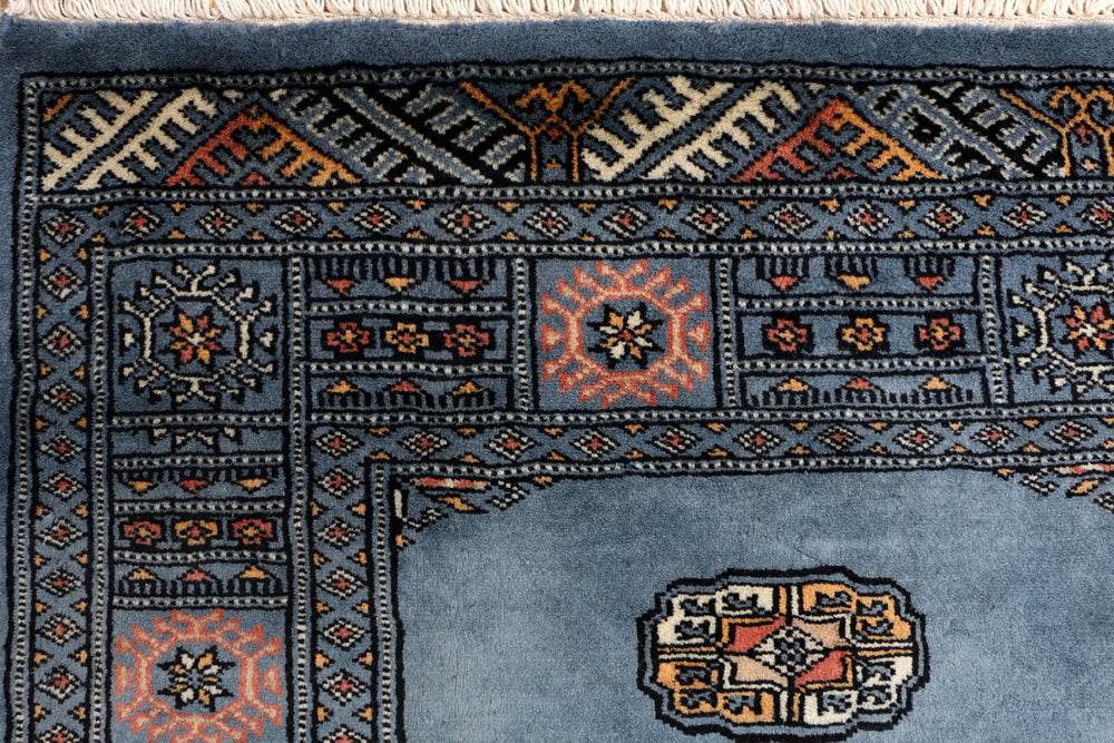 Steel Blue Bokhara 4' 1 x 6' 3 - No. 41058 - ALRUG Rug Store