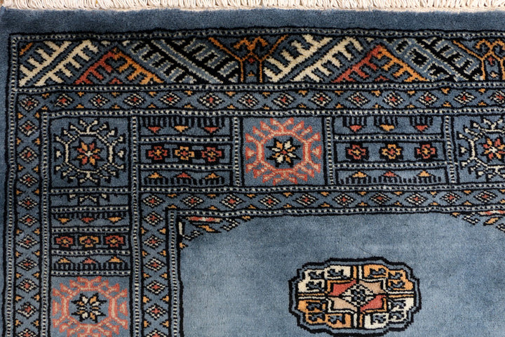 Steel Blue Bokhara 4' 1 x 6' 3 - No. 41058 - ALRUG Rug Store