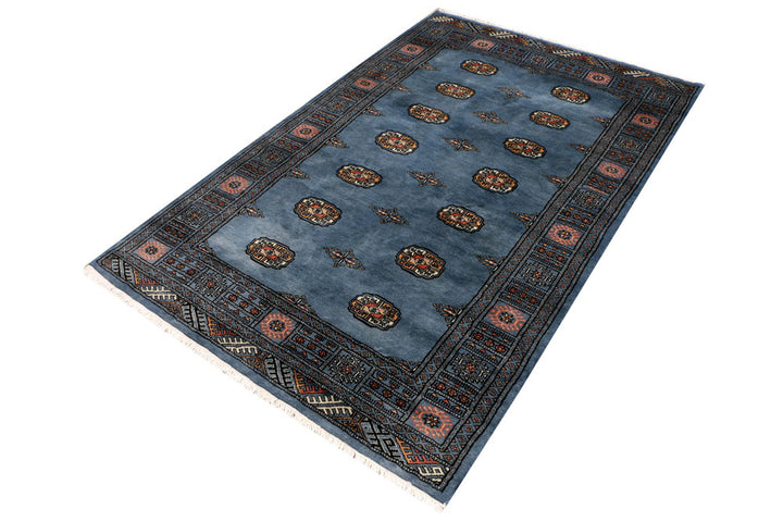 Steel Blue Bokhara 4' 1 x 6' 3 - No. 41058 - ALRUG Rug Store