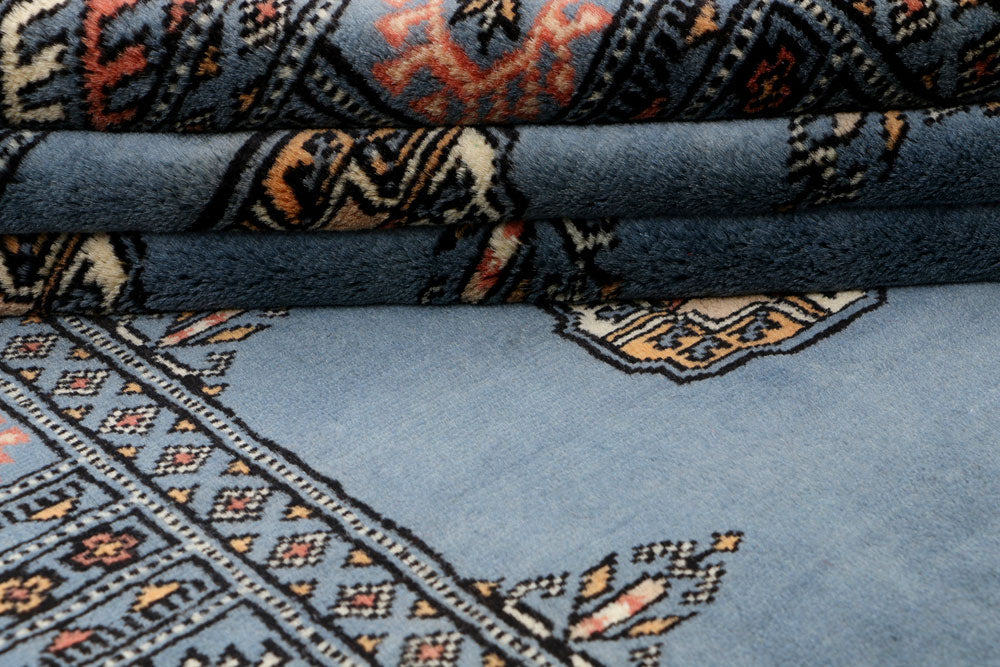 Steel Blue Bokhara 4' 1 x 6' 3 - No. 41058 - ALRUG Rug Store