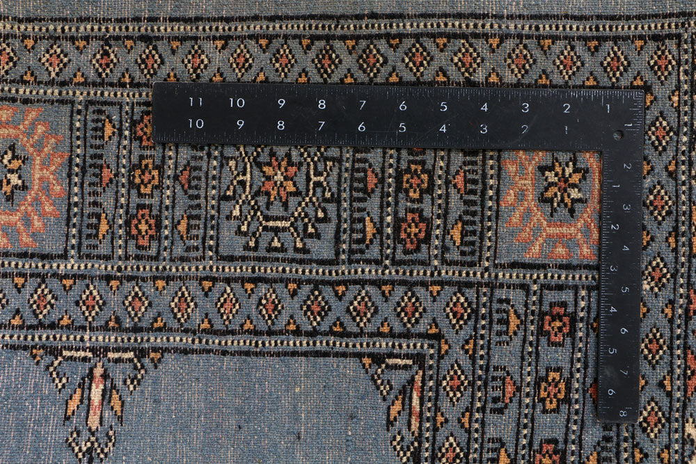 Steel Blue Bokhara 4' 1 x 6' 3 - No. 41058 - ALRUG Rug Store