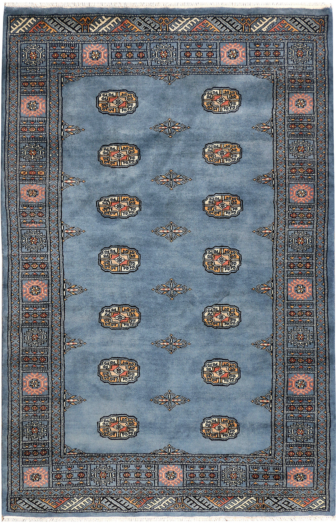 Steel Blue Bokhara 4' 1 x 6' 3 - No. 41058 - ALRUG Rug Store