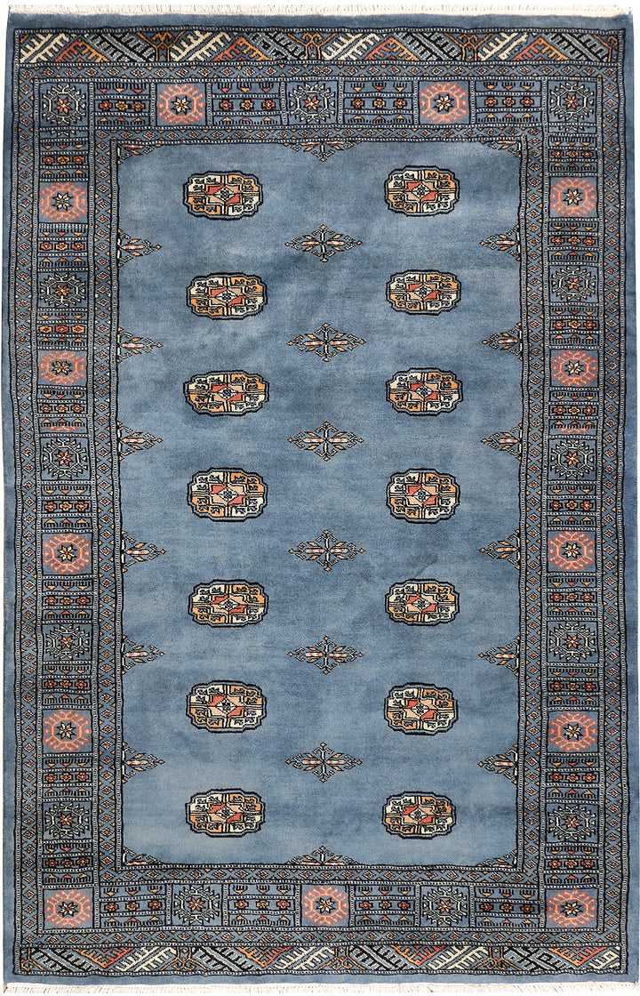 Steel Blue Bokhara 4' 1 x 6' 3 - No. 41058 - ALRUG Rug Store